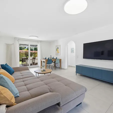Ascona Giardino Felice Familienfreundliche Ferienwohnung Mit 240M2 Eigenem Garten & Klimaanlage Appartement Ascona